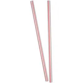 Giant Straw 8.25 IN Plastic Red White Stripe Paper Wrapped 7200/Case
