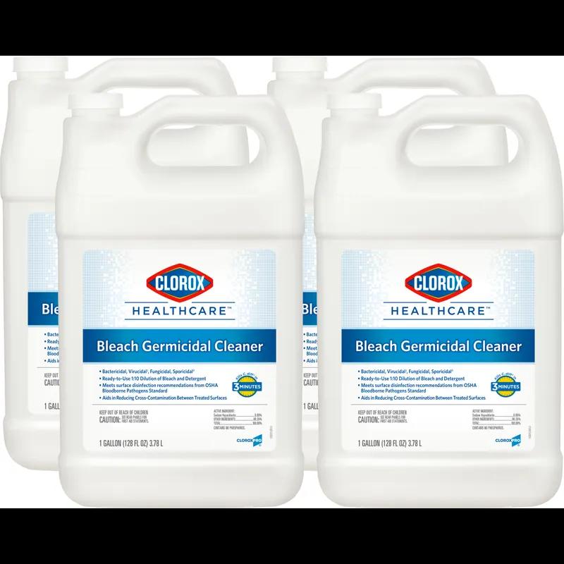 Clorox Healthcare® Bleach Germicidal Unscented One-Step Disinfectant Deodorizer 1 GAL Multi Surface RTU 4/Case