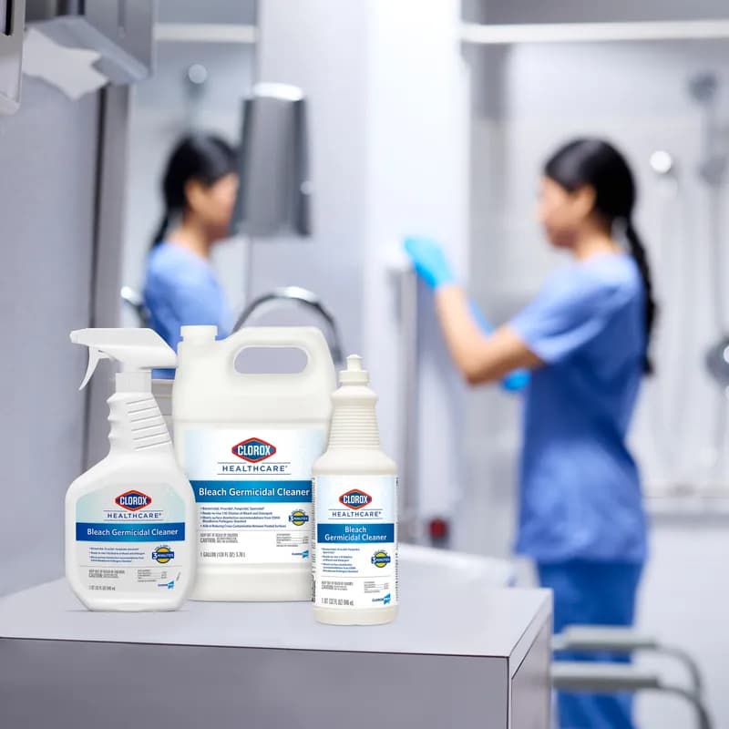 Clorox Healthcare® Bleach Germicidal Unscented One-Step Disinfectant Deodorizer 1 GAL Multi Surface RTU 4/Case