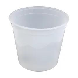 Bucket & Tub Base 168 OZ Plastic Translucent Round 100/Case