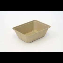 Take-Out Container Base 8.86X6.89X2.99 IN Plant Fiber Kraft Rectangle 500/Case