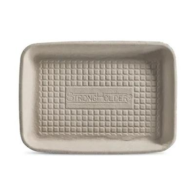 StrongHolder® Take-Out Container Base 6X8 IN Molded Fiber Beige Rectangle 500/Case
