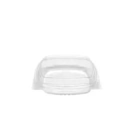 Deli Container Hinged With Dome Lid 8 OZ RPET Clear Square Tall 200/Case