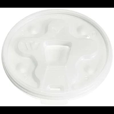 Lid Plastic Round For 12-24 OZ Cup Drink-Thru Straw Slot Tear Tab 1000/Case
