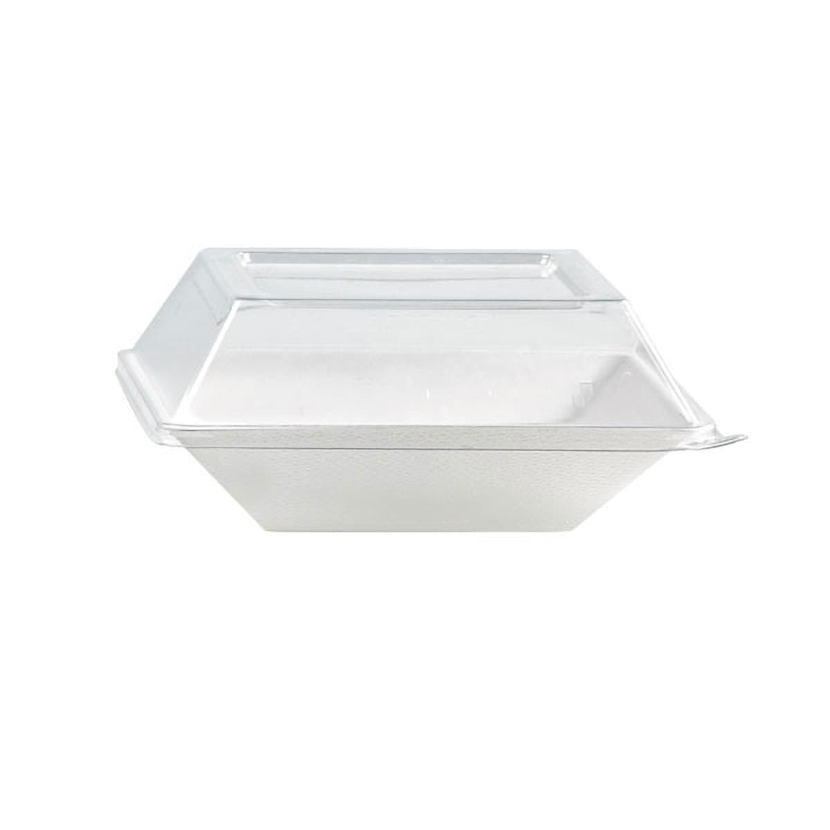 Take-Out Container Hinged 5.19X5.19X1.22 IN Plastic Clear Square 100 Count/Case