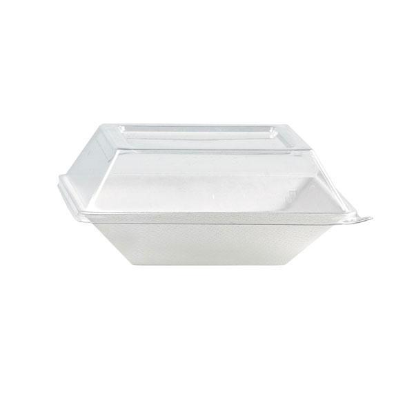 Take-Out Container Hinged 5.19X5.19X1.22 IN Plastic Clear Square 100 Count/Case