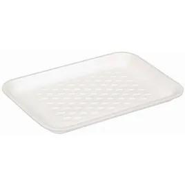1S Meat Tray 5.25X5.25X0.5 IN Polystyrene Foam Shallow White Square Heavy 1000/Case