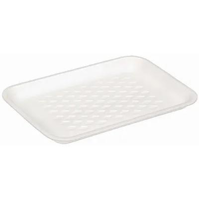 1S Meat Tray 5.25X5.25X0.5 IN Polystyrene Foam Shallow White Square Heavy 1000/Case