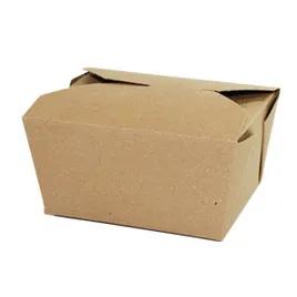 Bio-Pak® #1 Take-Out Box Fold-Top 5X4.5X2.5 IN Paper Kraft 450/Case