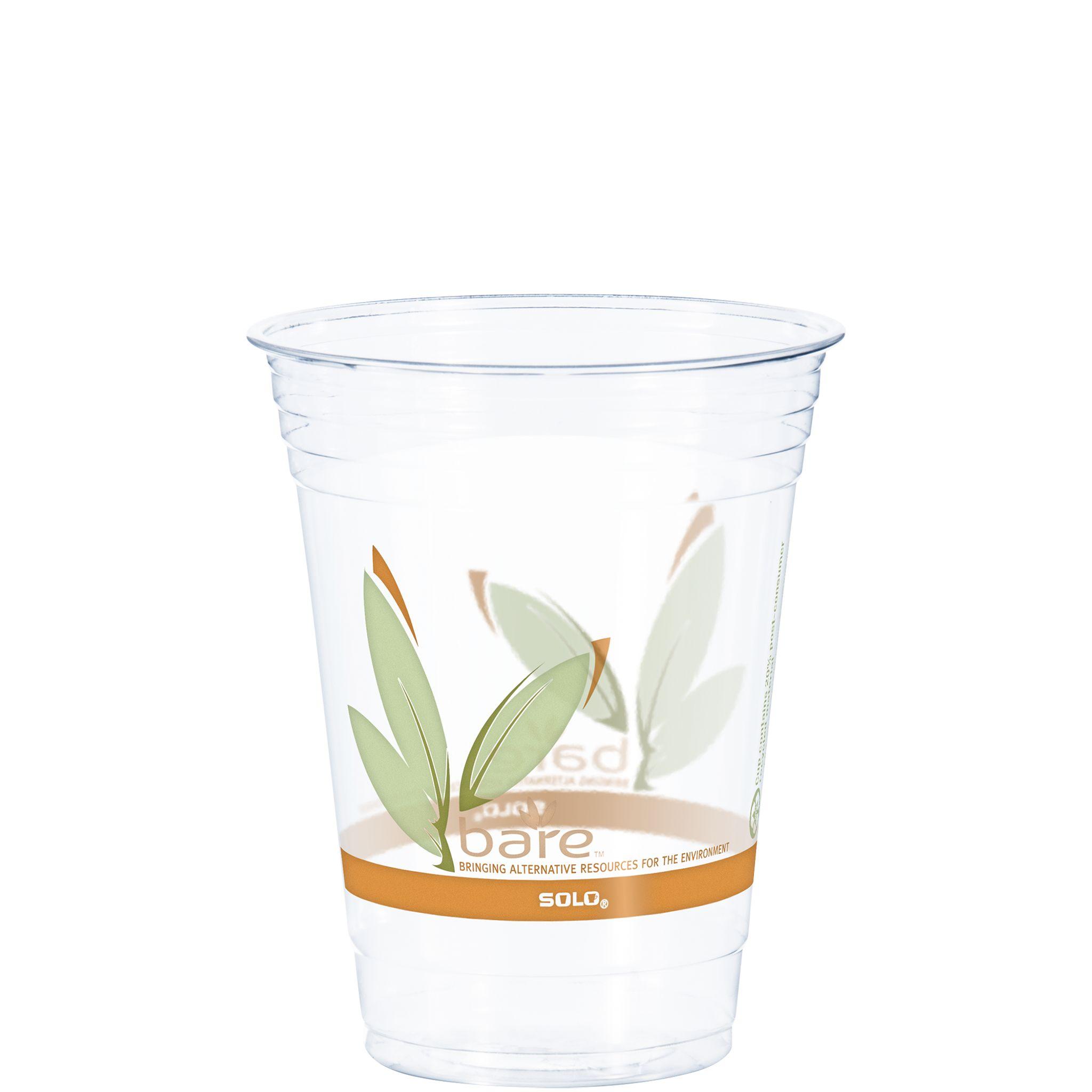 Solo® Bare® by Solo® Eco-Forward® Cold Cup 16 OZ RPET Clear Bare® 50 Count/Bag 20 Bags/Case 1000 Count/Case