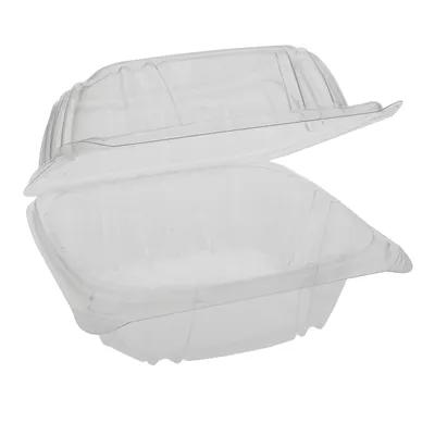 Sandwich Take-Out Container Hinged With Dome Lid Small (SM) 5.7X6X3.1 IN OPS Clear Square 500/Case