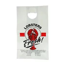 Lobster Bag 1/8 Plastic White Red 100/Case