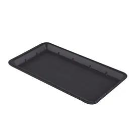 7 Meat Tray 5.81X14.88X0.75 IN Polystyrene Foam Black Rectangle 250/Case