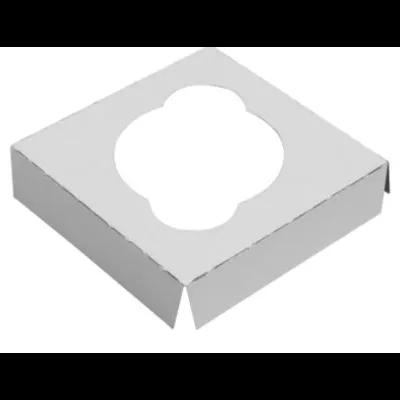 Cupcake Container Insert 4X4X1 IN Kraft Paperboard White Kraft Square 100/Bundle