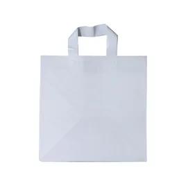 Take-Out Bag 12X10X12X10 White With Soft Loop Handle Closure Cardboard Bottom 200/Case