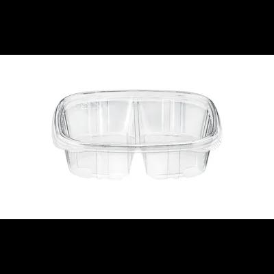 Deli Container Base & Lid Combo With Dome Lid 24 OZ 2 Compartment Plastic Clear 200/Case