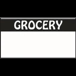 Grocery Label Black White Rectangle 1 Line 17000/Pack