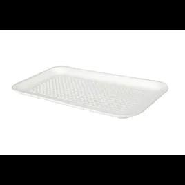 10S Meat Tray 11X5.8X0.625 IN 1 Compartment Polystyrene Foam White Rectangle 500/Case
