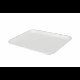 4S Meat Tray 9.44X7.28X0.625 IN 1 Compartment Polystyrene Foam White Rectangle 500/Case