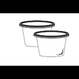 Take-Out Container Base & Lid Combo 16 OZ Black Round 250/Case