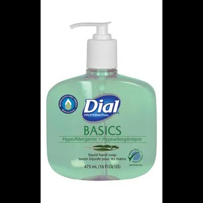 Dial Dial® Basics Hand Soap Pump 16 FLOZ Light Green Foaming Aloe Advanced Moisturizers 12/Case