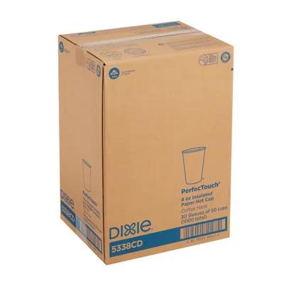 Dixie® Perfect Touch Hot Cup Insulated 8 OZ Double Wall Poly-Coated Paper Multicolor Coffee Haze 1000/Case