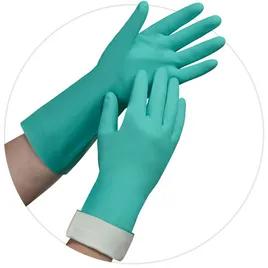 General Purpose Gloves XL Green 15MIL Nitrile Rubber Flock Lined 12 Count/Pack 12 Packs/Case 144 Count/Case