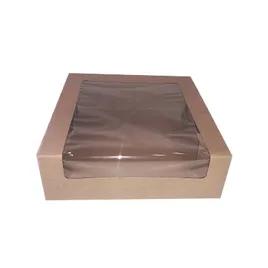 Bakery Box 8.25X8.25X2.5 IN Paperboard White Kraft Square With Window 200/Case