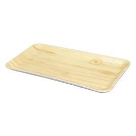10S Meat Tray 10.5X5.5 IN Polystyrene Foam Wood Grain Rectangle 300/Case