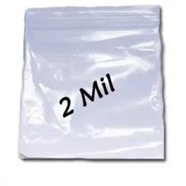 Bag 2X3 IN Plastic 2MIL With Reclosable Zip Seal Closure 1000/Case