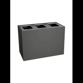 Recycling Bin 21.9375X43X30 IN Gray Resin & Metal Composite Stainless Steel High-Density Polyethylene (HDPE) 1/Each