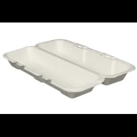 Regal Hoagie & Sub Take-Out Container Hinged 13.19X4.38X3.13 IN Polystyrene Foam White Rectangle 150/Case