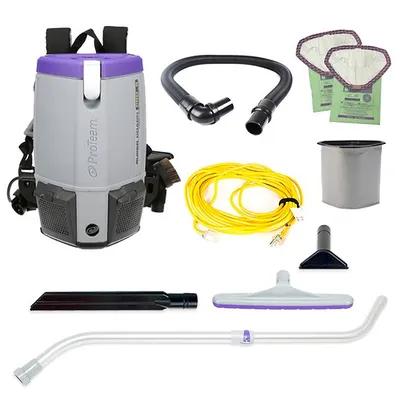 Super Coach Pro Backpack Vacuum Dry Fit 6 QT Gray Plastic 9.5 amp 120 Volt With 50FT Cord Tools 1/Each