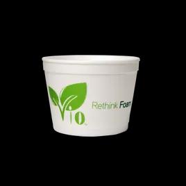 Vio Food Container Base 12 OZ Polystyrene Foam Multicolor Round 500/Case