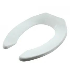 Toilet Seat White Plastic Elongated Open Front No Cover 1/Each