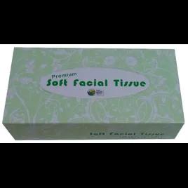 Facial Tissue 7.67X8.07 IN 2PLY White Premium Flat Box 100 Count/Pack 30 Packs/Case 3000 Sheets/Case