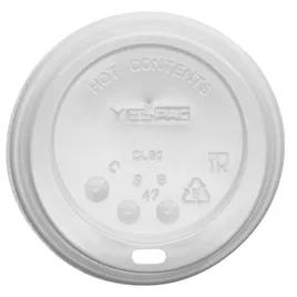 Lid Dome 3.54 IN Plastic White Round For 10-24 OZ Hot Cup 1000/Case