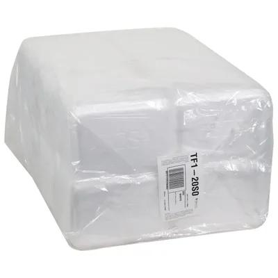 20 Supermarket Tray 8.7X6.2X0.65 IN Polystyrene Foam White Rectangle 500/Case