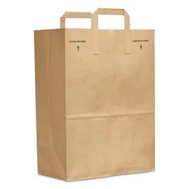 Bag 12X7X17 IN 1/6 BBL Paper 70# Kraft Gusset With Handle 300/Case