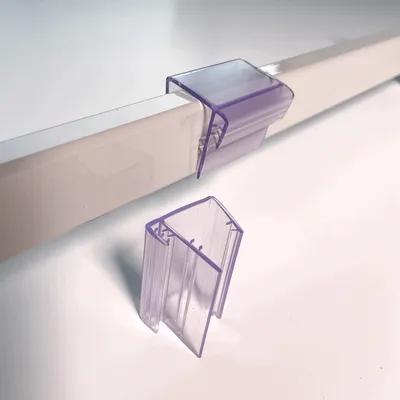 Sign Holder 1.5 IN Plastic Clear For Wood Bin 50/Pack