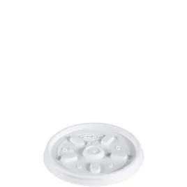 Dart® Lid Flat 3.1X0.3 IN HIPS White For 6 OZ Take-Out Container Base No Hole 100 Count/Pack 10 Packs/Case