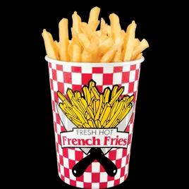 French Fry Cup & Scoop 14X17.3X21.8 IN Paper Multicolor Check Cylinder 1-Piece 1000/Case