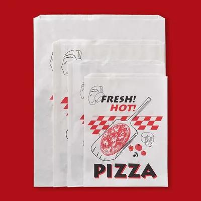 Pizza Bag 12X15 IN Bleached Kraft Paper White Fresh Hot Pizza 1000/Case
