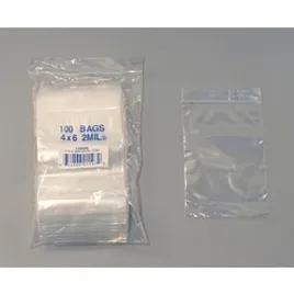 Bag 4X6 IN Plastic 2MIL With Reclosable Zip Seal Closure 1000/Case