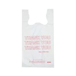 Bag 11X6X18 IN 1/7 HDPE 13MIC Thank You T-Sack 2000/Case