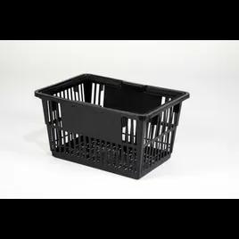 Shopping Basket Plastic Black Handheld 12/Case