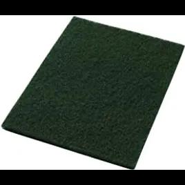 Scrubbing Pad 14X20 IN Green Polyester Fiber 5/Case