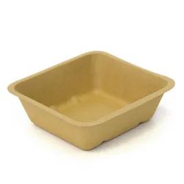 Take-Out Container Base 6.52X6X2.65 IN Plant Fiber Kraft Square 500/Case