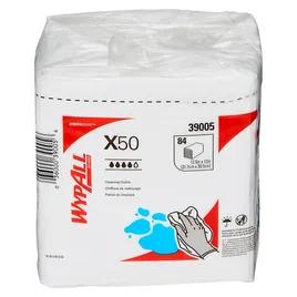 WypAll® X50 Washcloth HydroKnit White 1/4 Fold Low Lint 1008/Case