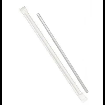 Jumbo Straw 0.219X10.25 IN Plastic Translucent Paper Wrapped 2000/Case